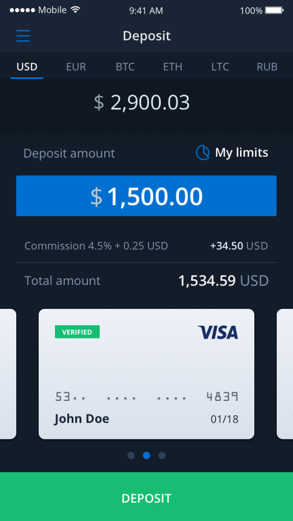 Mobile Updates: Card Deposits and Withdrawals Added - Bitcoin & Crypto