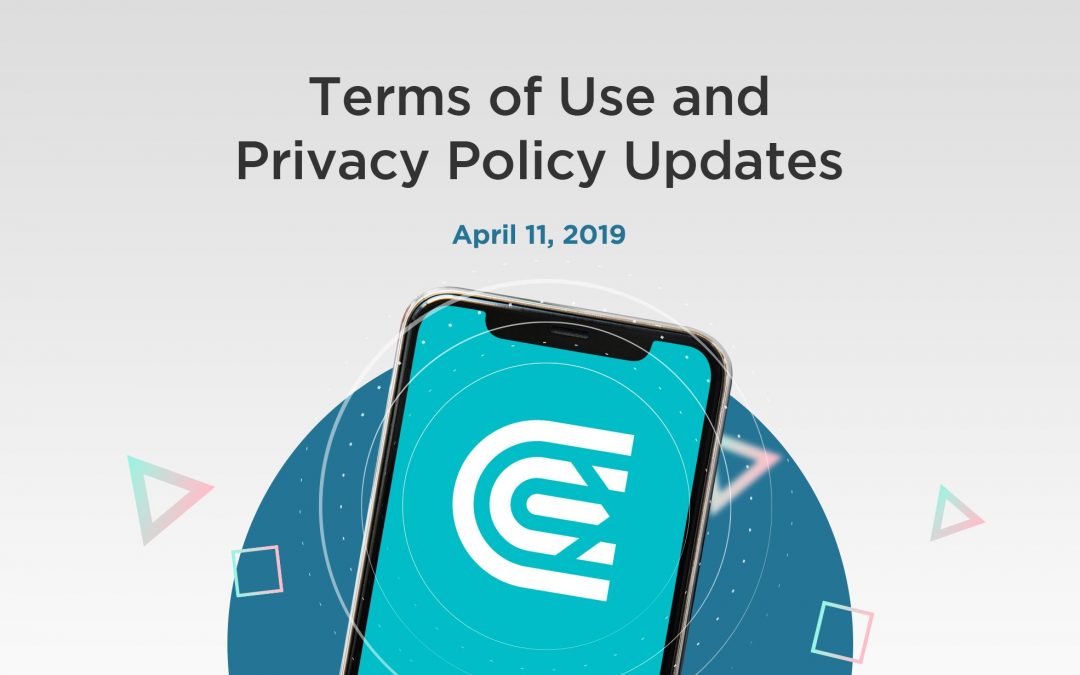 Changes to the Privacy Policy and Terms of Use: April 11, 2019